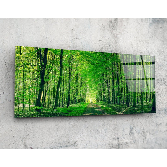 Forest Glass Wall Art (36"x14").