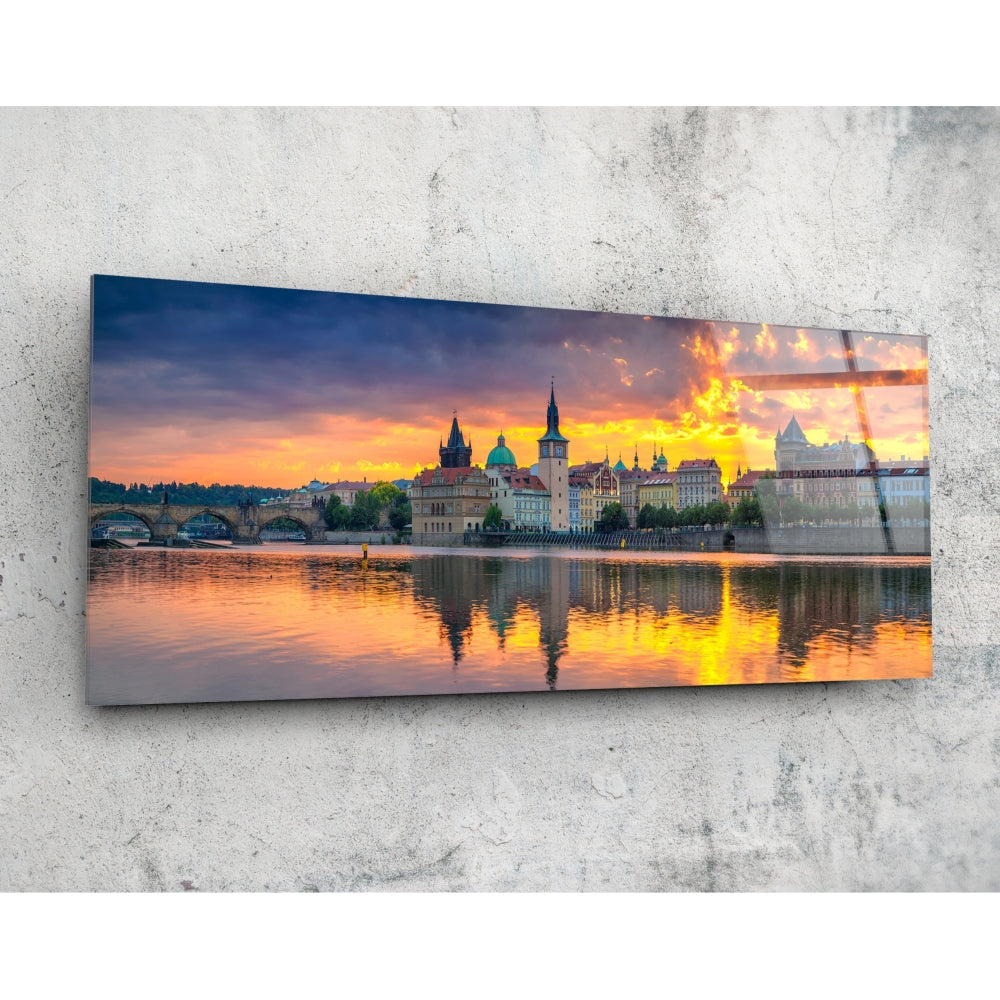 Switzerland Glass Wall Art (36"x14")