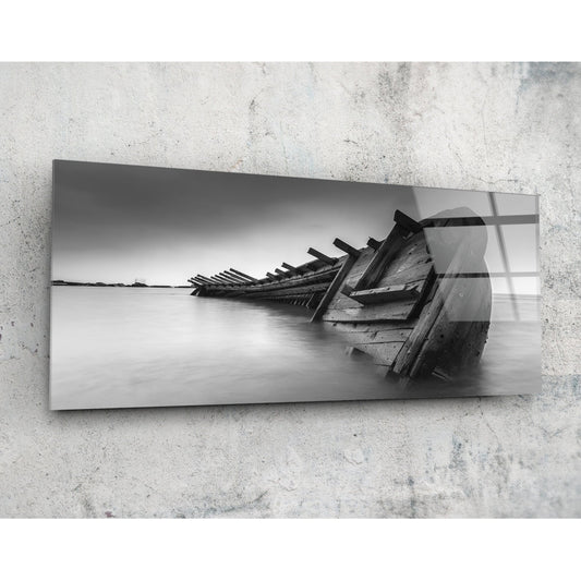 Shipwreck Glass Wall Art (36"x14").