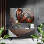 Deathstroke Brushed Aluminium Dibond Wall Art.