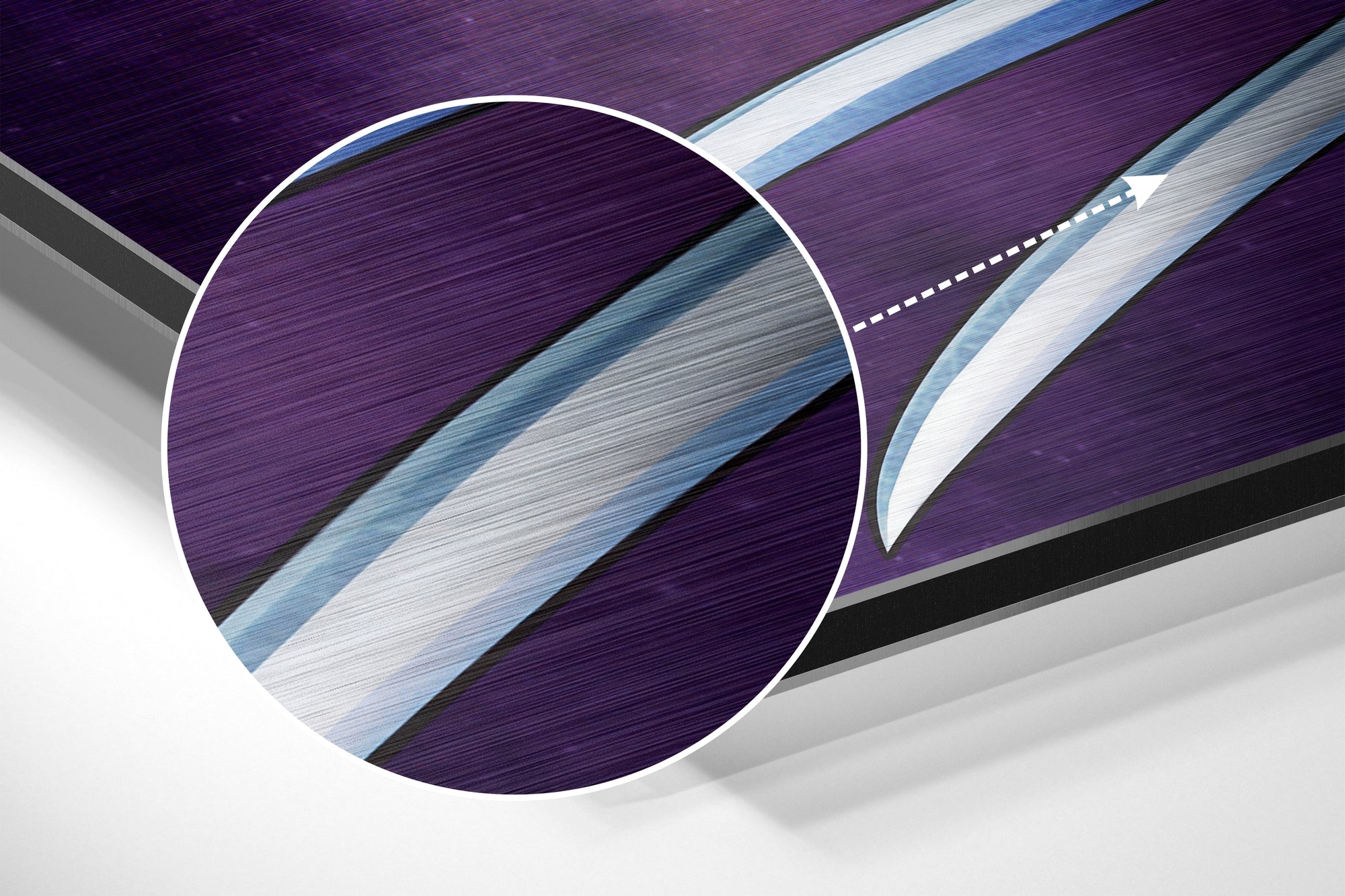 Wolverin Brushed Aluminium Dibond Wall Art.