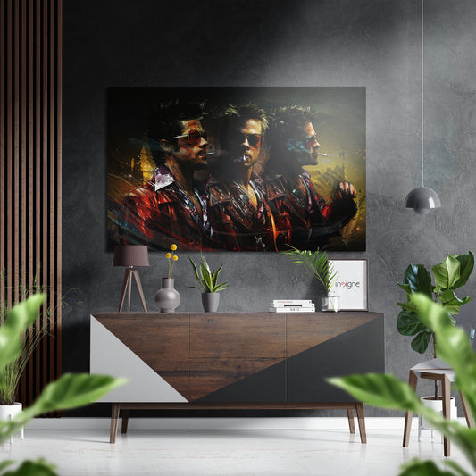 Tyler Durden Brushed Aluminium Dibond Wall Art.
