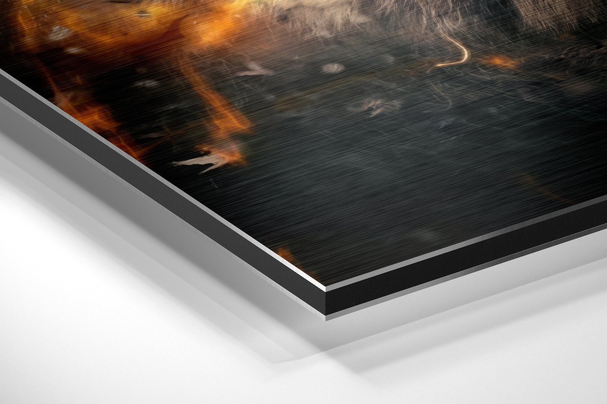 Tiger Brushed Aluminium Dibond Wall Art.