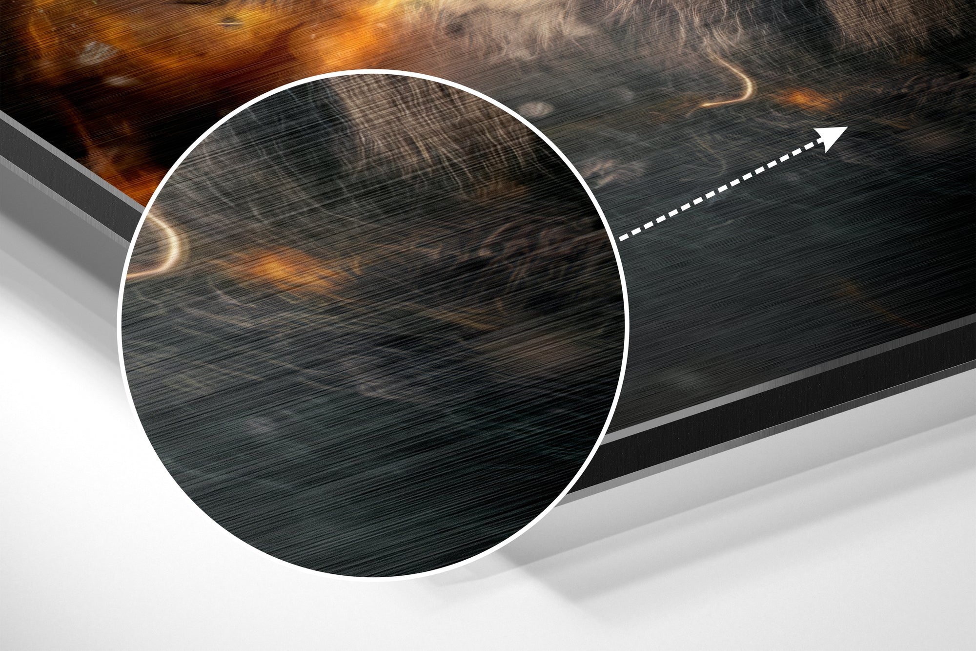 Tiger Brushed Aluminium Dibond Wall Art.