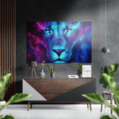 Lion Brushed Aluminium Dibond Wall Art.