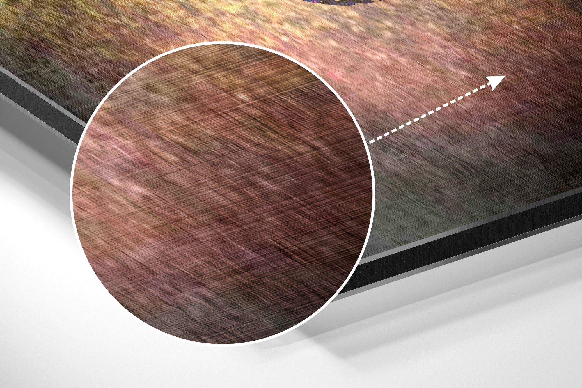 No Pain No Gain Brushed Aluminium Dibond Wall Art.