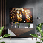 Budha Brushed Aluminium Dibond Wall Art.