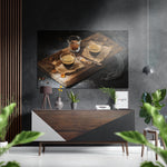 Coffee Brushed Aluminium Dibond Wall Art.