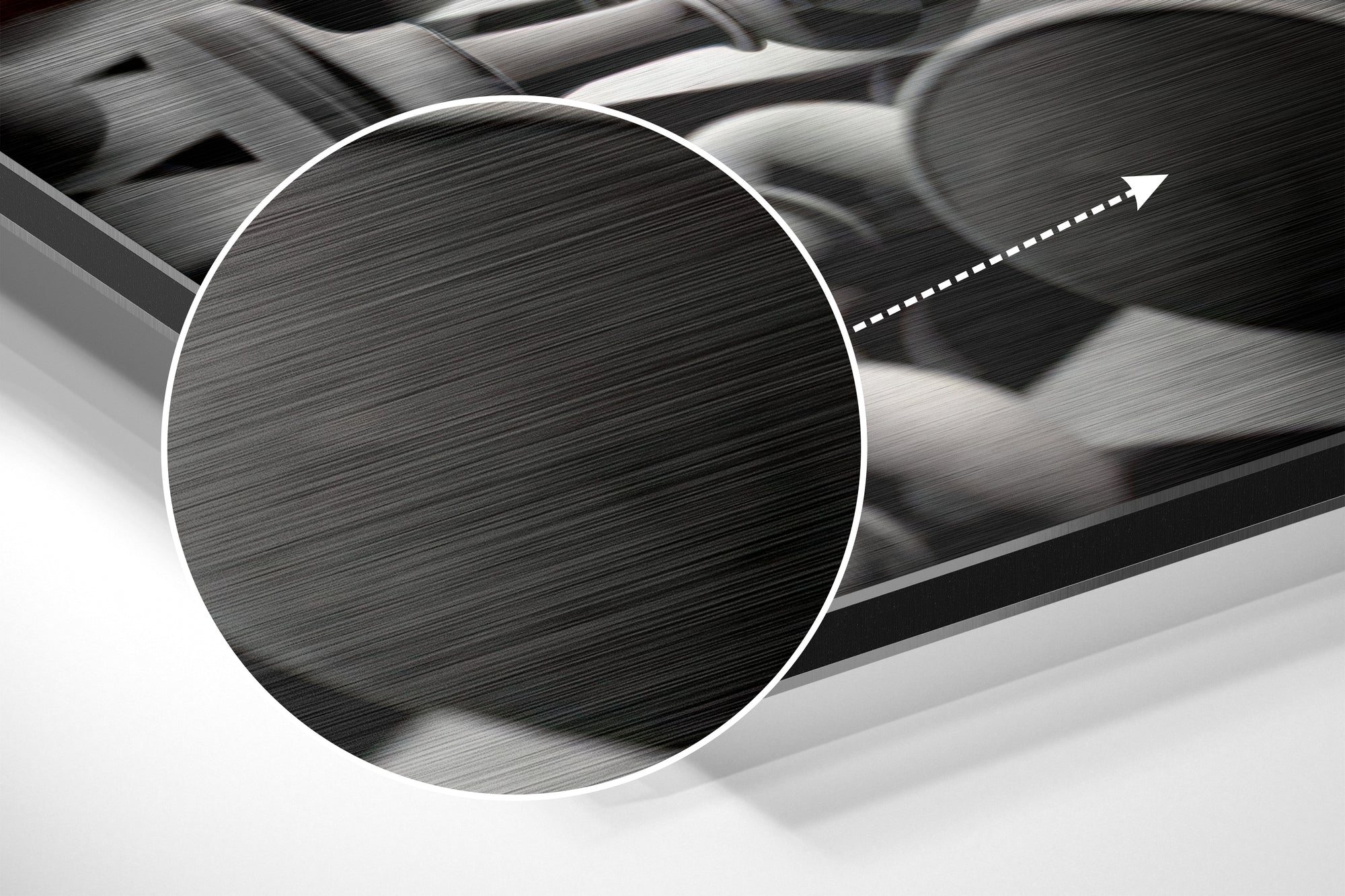 Don’t Stop Brushed Aluminium Dibond Wall Art.