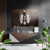 Muhammad Ali Brushed Aluminium Dibond Wall Art.
