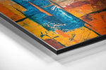 Color Blocks Brushed Aluminium Dibond Wall Art.