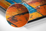 Color Blocks Brushed Aluminium Dibond Wall Art.