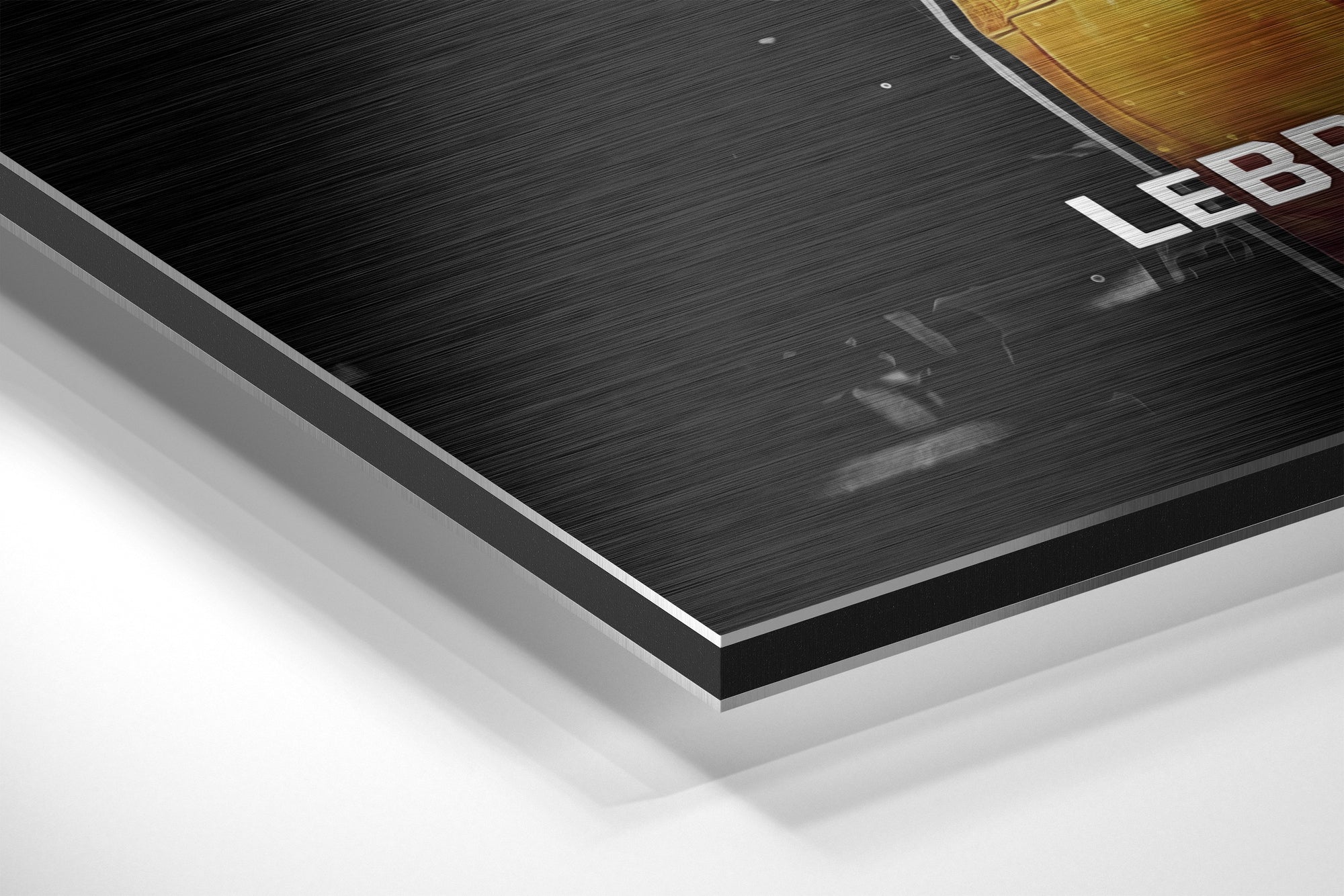 LeBron James Brushed Aluminium Dibond Wall Art.