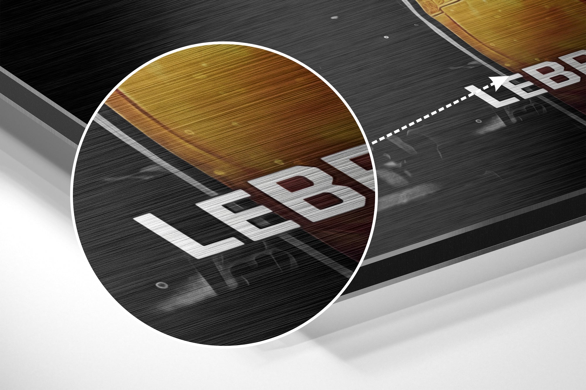 LeBron James Brushed Aluminium Dibond Wall Art.