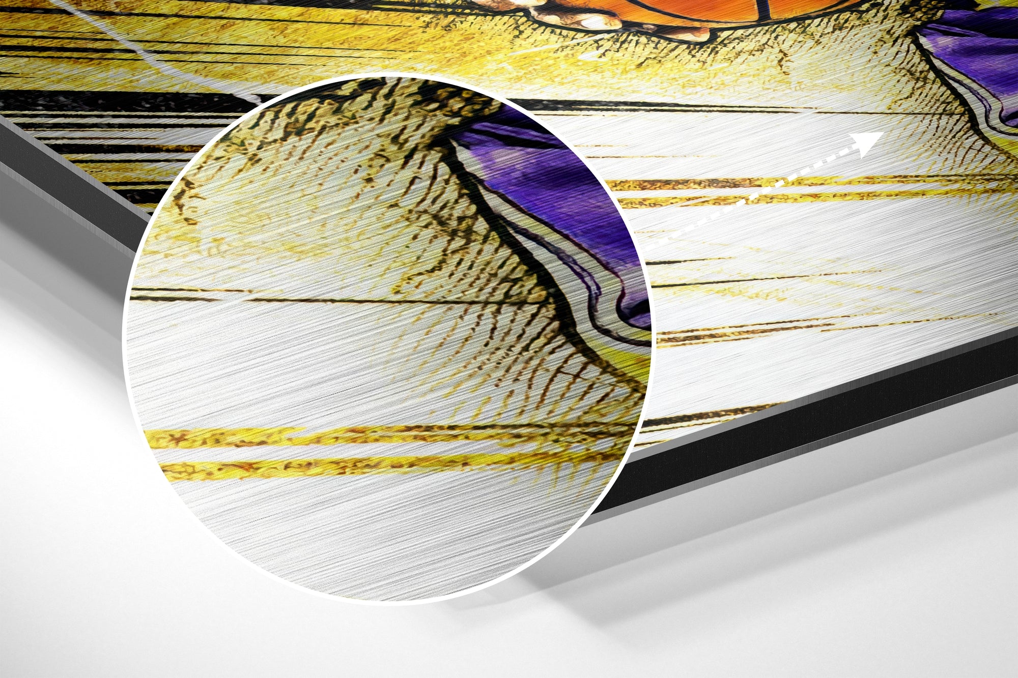 LeBron James Brushed Aluminium Dibond Wall Art.