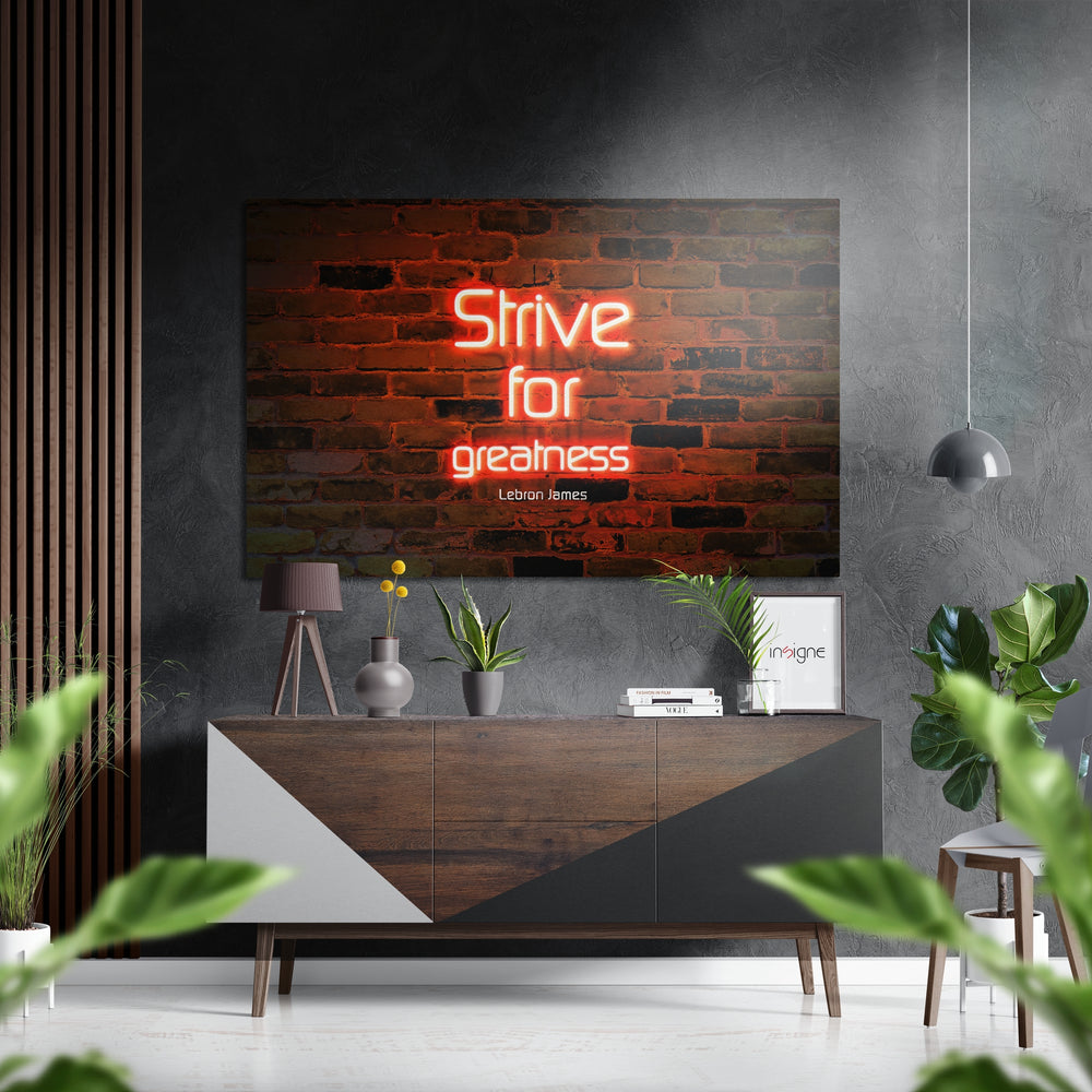 Strive Brushed Aluminium Dibond Wall Art.