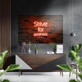 Strive Brushed Aluminium Dibond Wall Art.