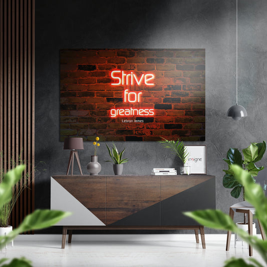 Strive Brushed Aluminium Dibond Wall Art.