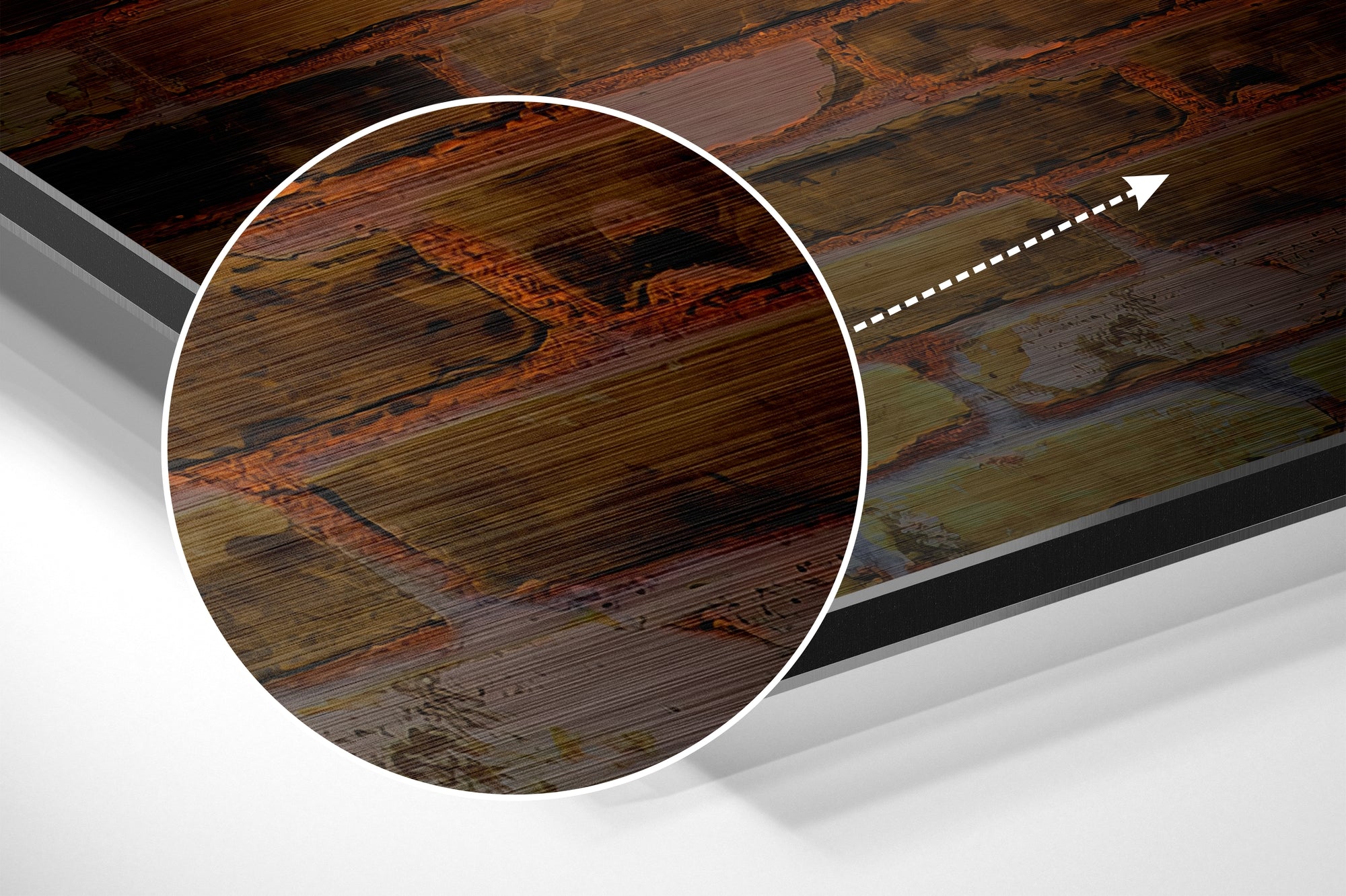 Strive Brushed Aluminium Dibond Wall Art.