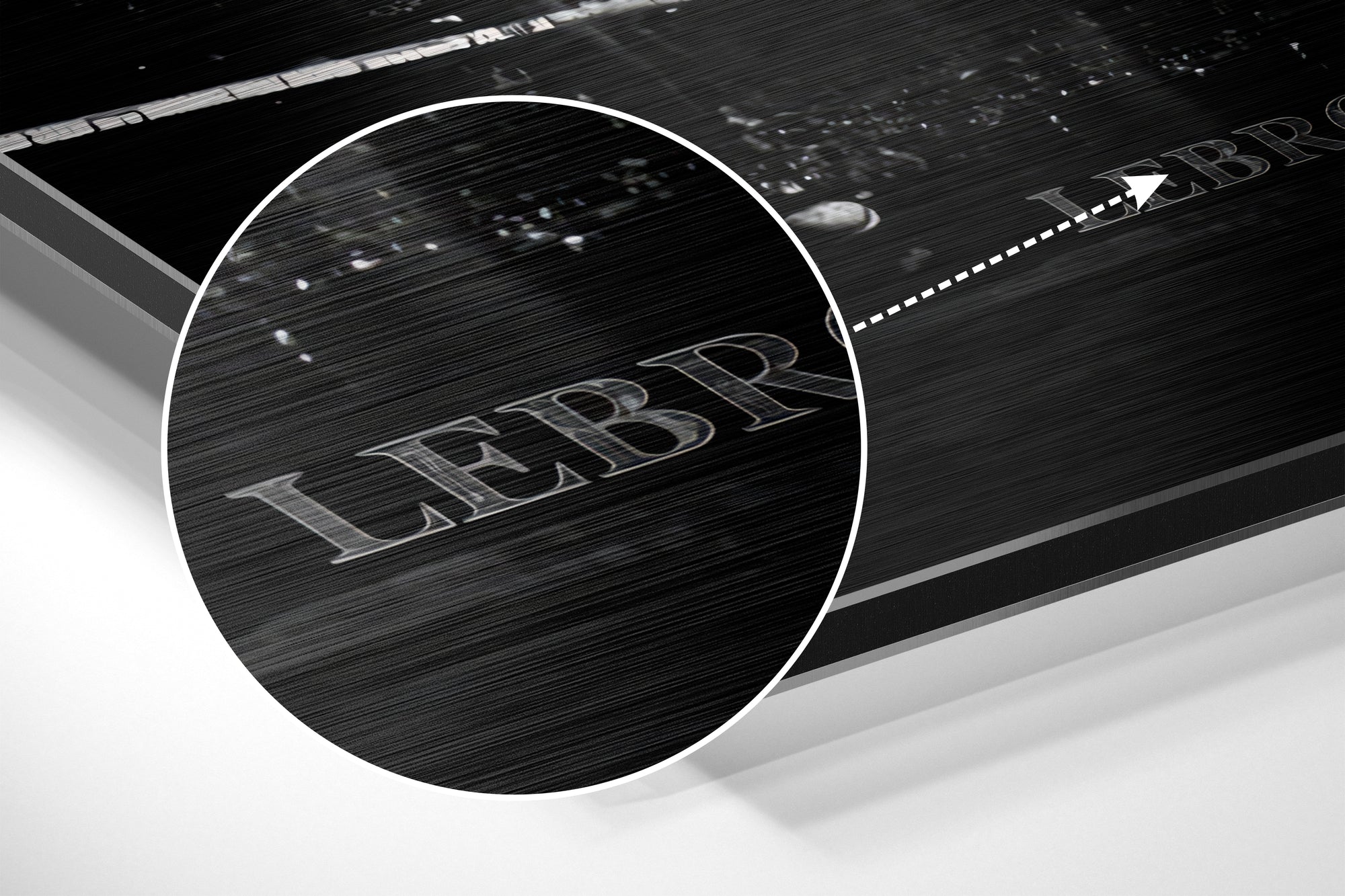 LeBron James Brushed Aluminium Dibond Wall Art.