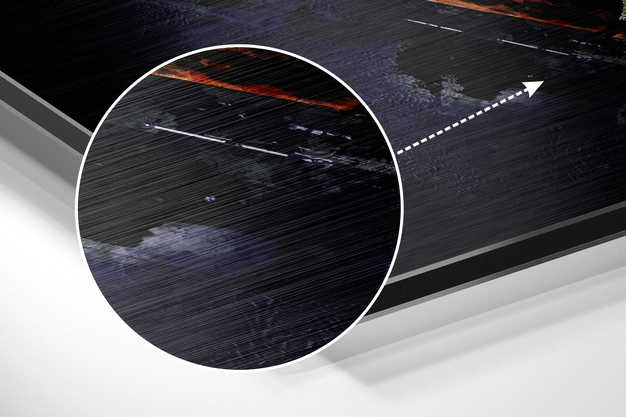 LeBron James Brushed Aluminium Dibond Wall Art.