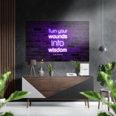Into Wisdom Brushed Aluminium Dibond Wall Art.