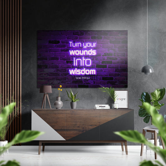 Into Wisdom Brushed Aluminium Dibond Wall Art.