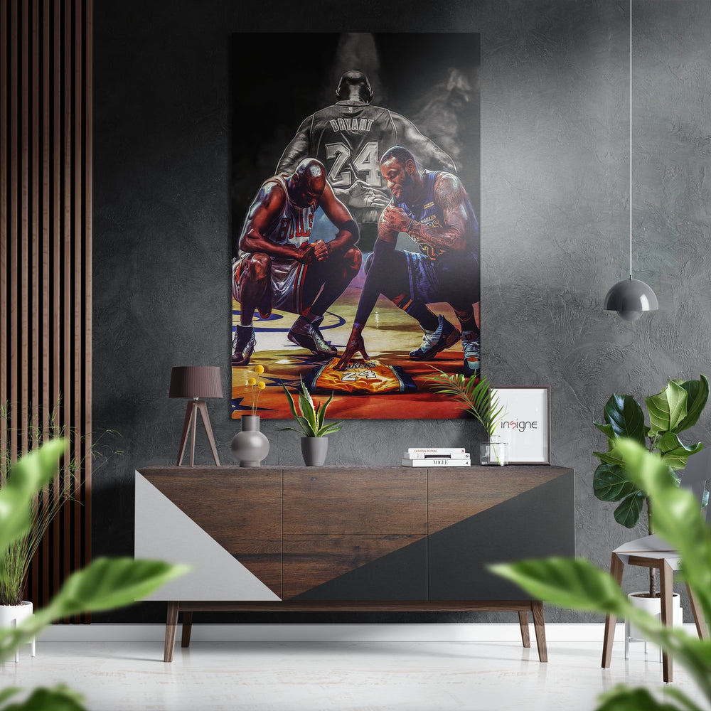 Respect for Kobe Brushed Aluminium Dibond Wall Art.