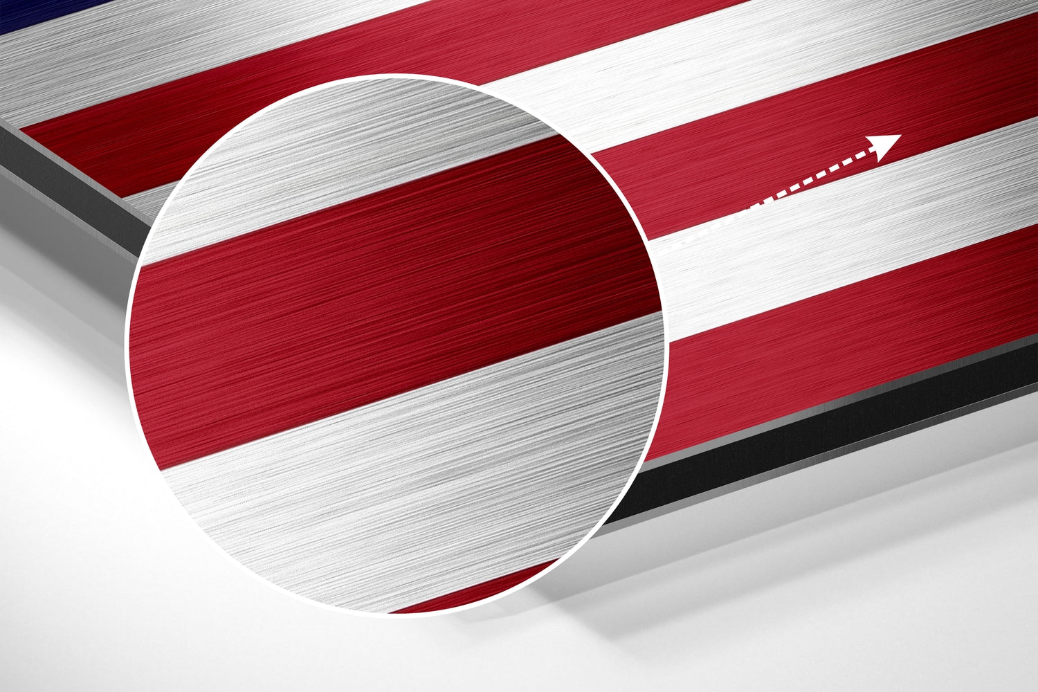 American Flag Brushed Aluminium Dibond Wall Art.