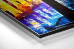 Lighted Street Brushed Aluminium Dibond Wall Art.
