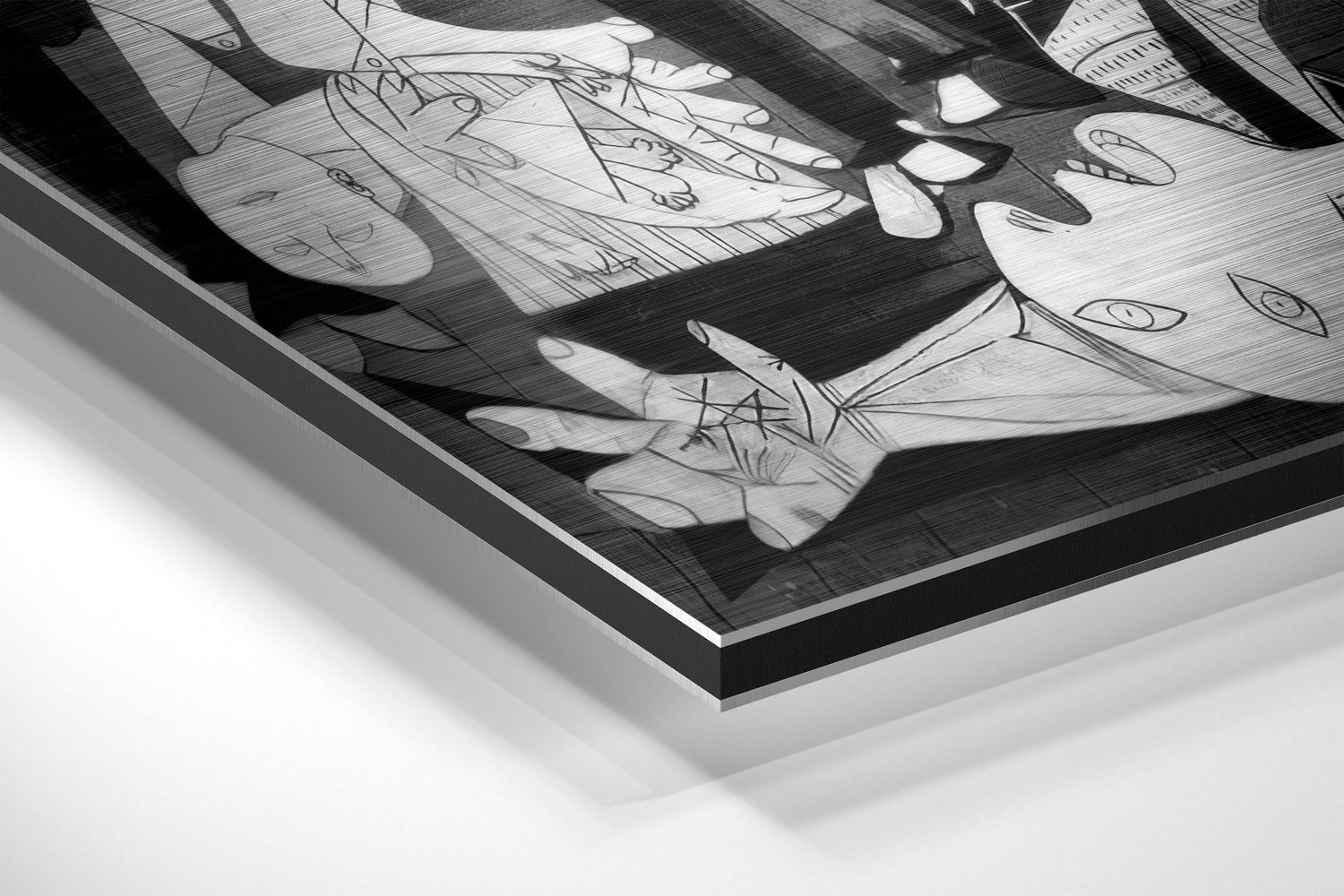 Guernica by Picasso Brushed Aluminium Dibond Wall Art.