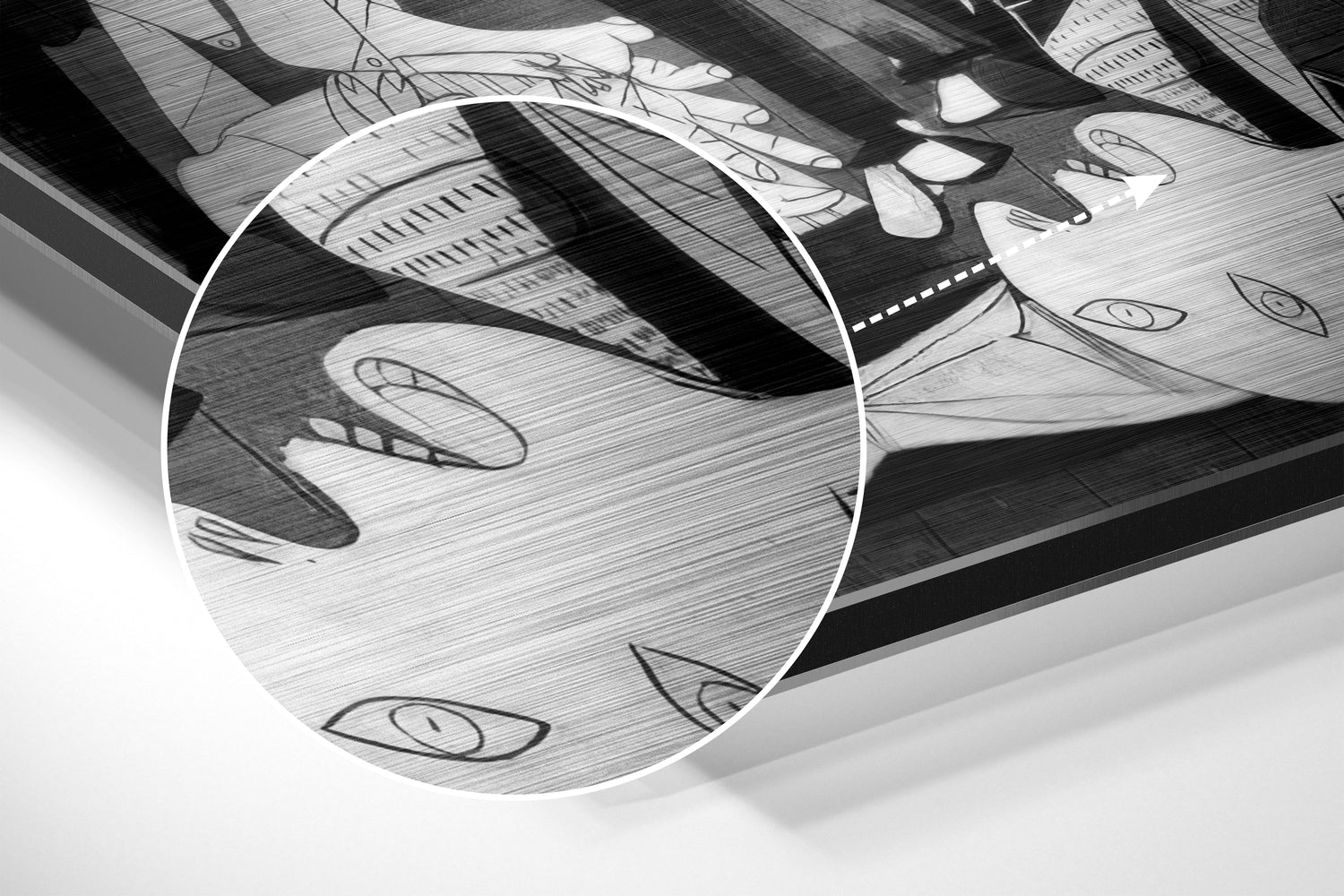 Guernica by Picasso Brushed Aluminium Dibond Wall Art.