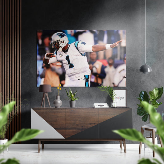 American Football Brushed Aluminium Dibond Wall Art.
