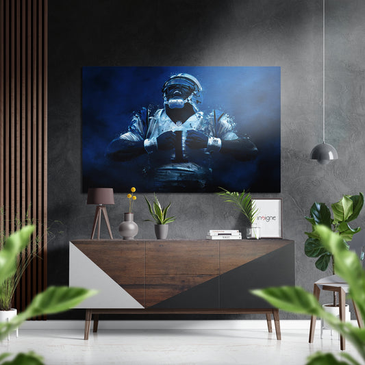 American Football Brushed Aluminium Dibond Wall Art.