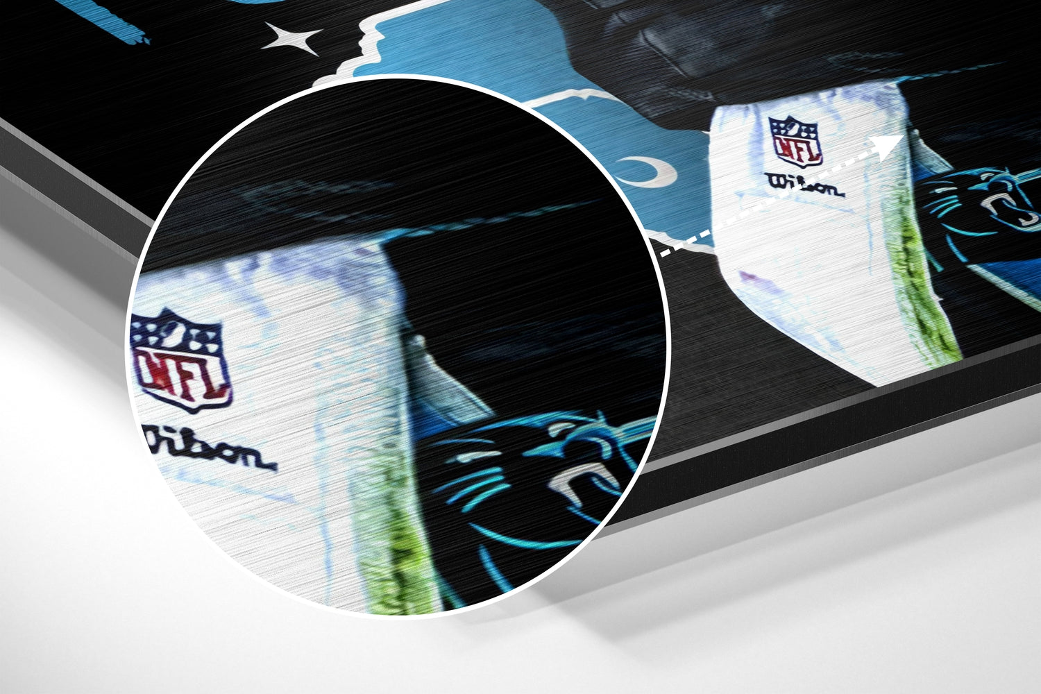 American Football Brushed Aluminium Dibond Wall Art.