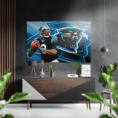 Carolina Panthers Brushed Aluminium Dibond Wall Art.
