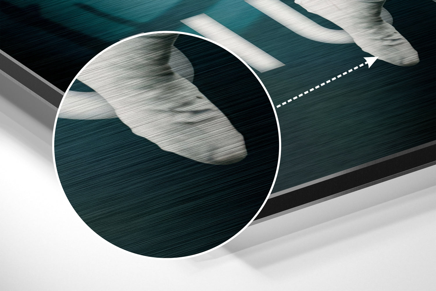 Jalen Hurts Eagles Brushed Aluminium Dibond Wall Art.