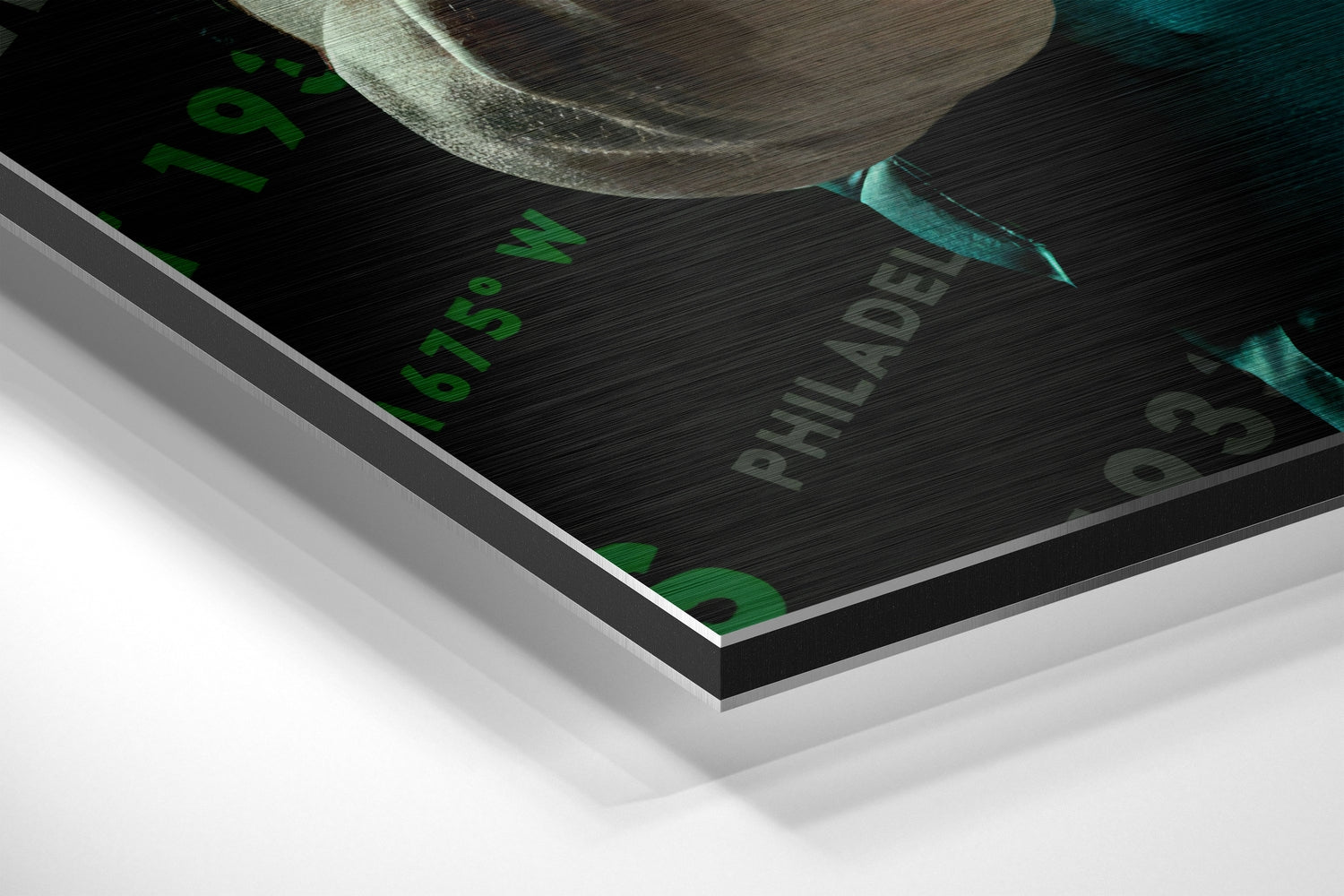 Jalen Hurts Eagles Brushed Aluminium Dibond Wall Art.