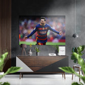 Messi Brushed Aluminium Dibond Wall Art.