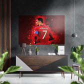 Ronaldo Brushed Aluminium Dibond Wall Art.