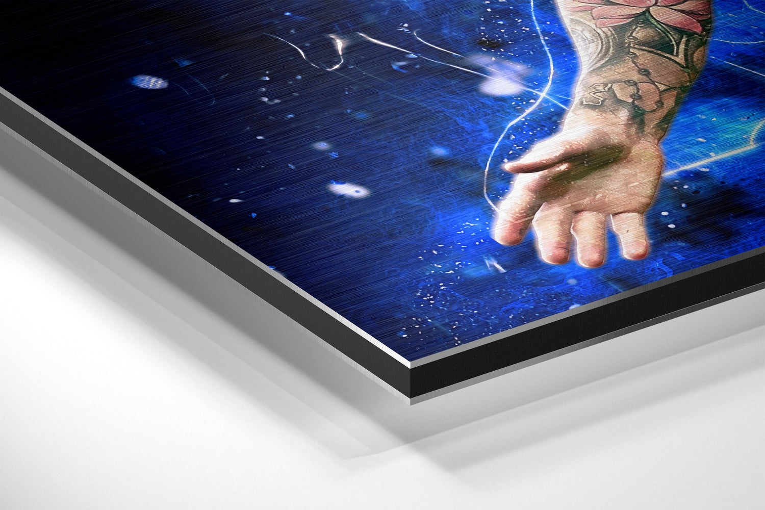 Messi Brushed Aluminium Dibond Wall Art.