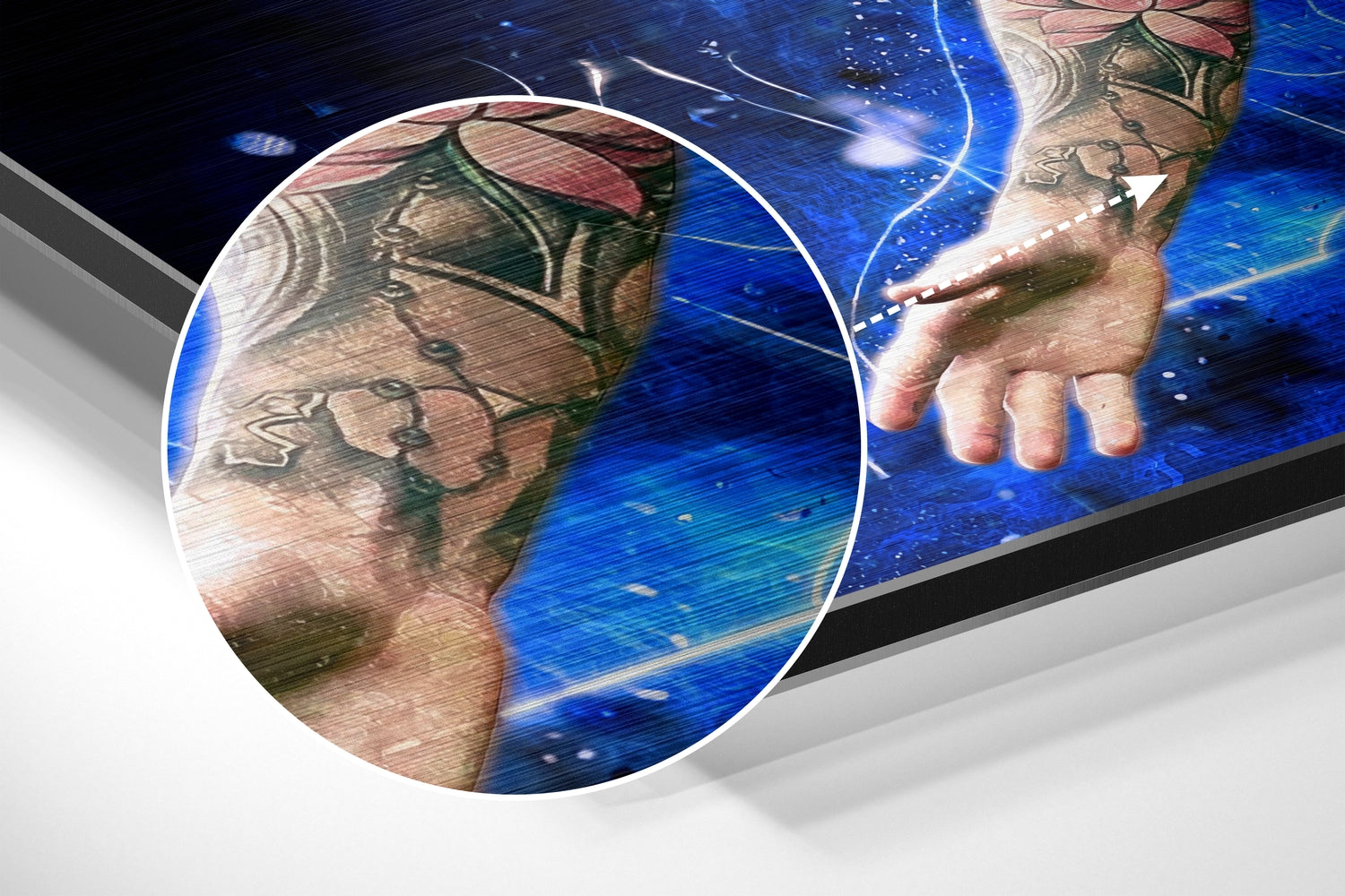 Messi Brushed Aluminium Dibond Wall Art.