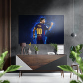 Messi Brushed Aluminium Dibond Wall Art.