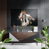 Ronaldo Brushed Aluminium Dibond Wall Art.