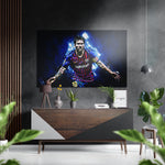 Messi Brushed Aluminium Dibond Wall Art.