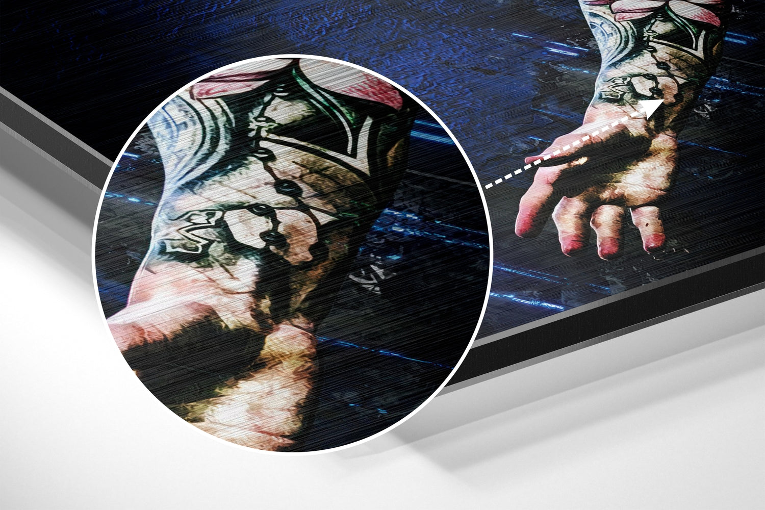 Messi Brushed Aluminium Dibond Wall Art.