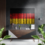 Flag of Germany Brushed Aluminium Dibond Wall Art.