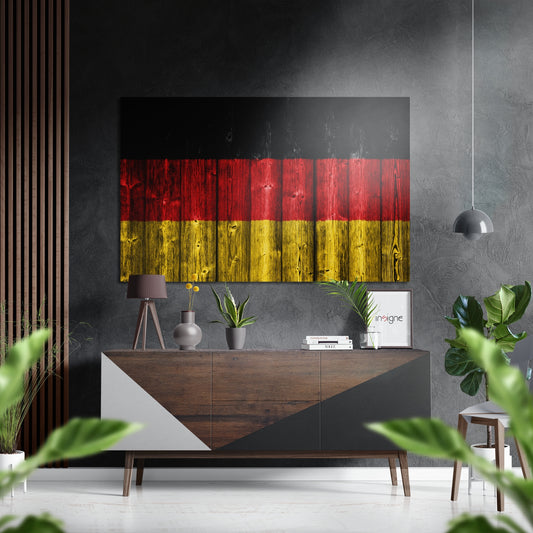 Flag of Germany Brushed Aluminium Dibond Wall Art.