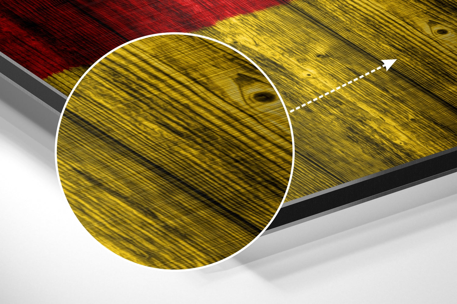 Flag of Germany Brushed Aluminium Dibond Wall Art.