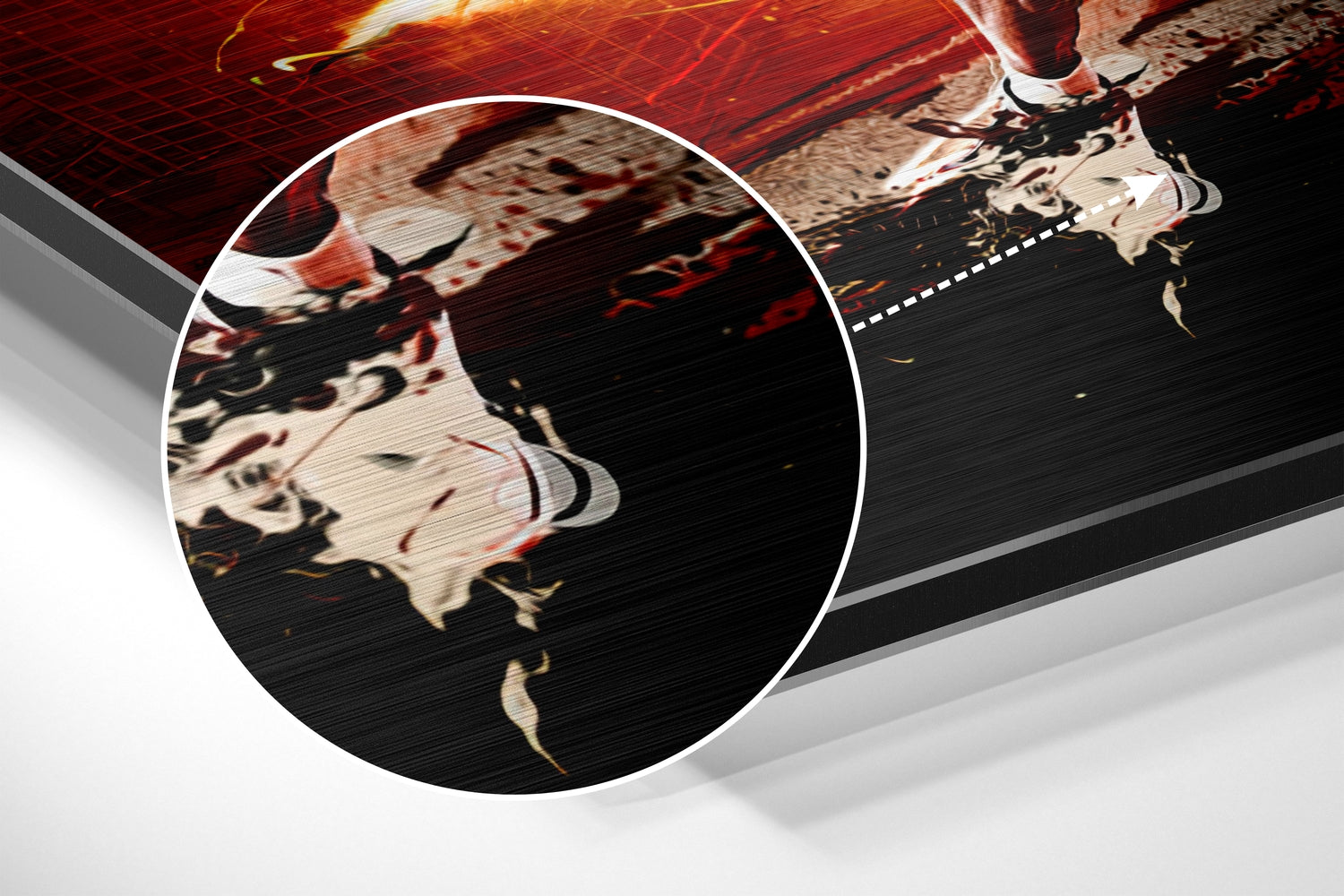 Jordan Brushed Aluminium Dibond Wall Art.